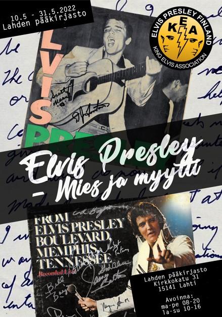 Elvis Presley – Mies ja myytti -näyttely Lahden pääkirjaston aulassa 10.-31.5.2022