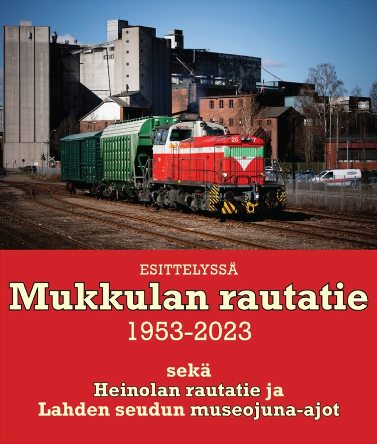 Näyttely Mukkulan rautatie 1953-2023 Lahden pääkirjaston aulassa 2.-29.12.2023