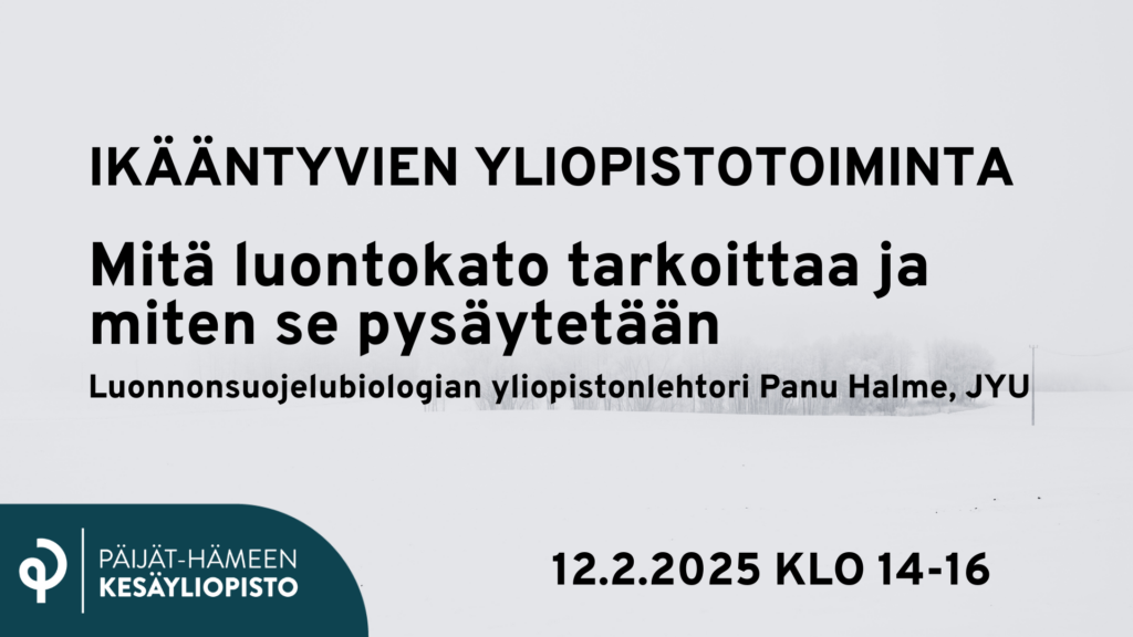 Ikääntyvien yliopiston mainos.