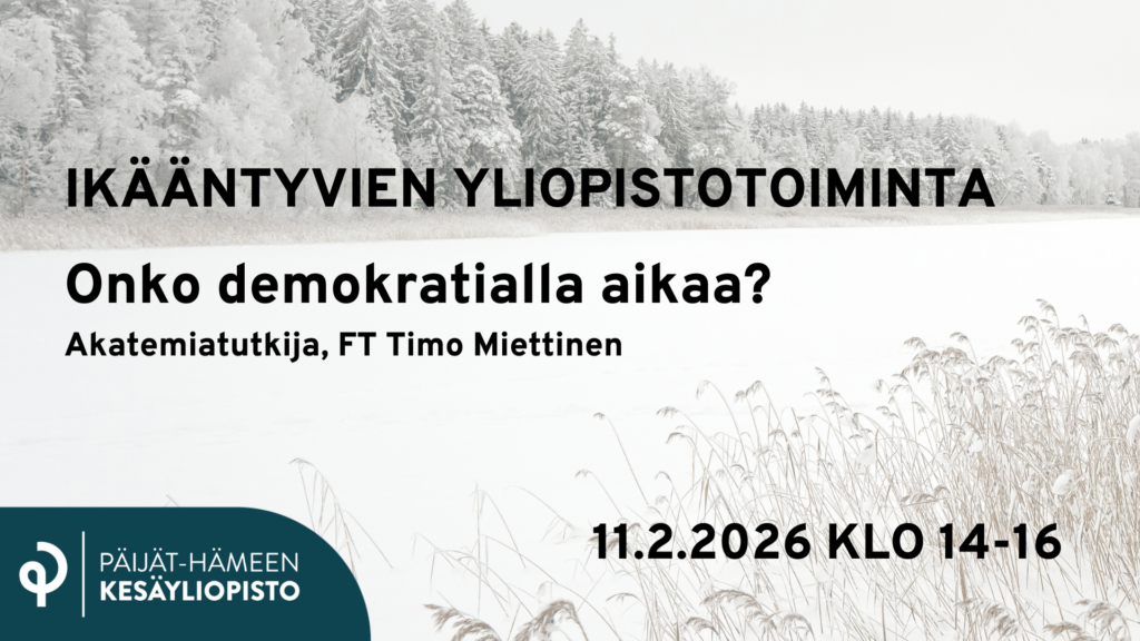 Ikääntyvien yliopiston mainos.