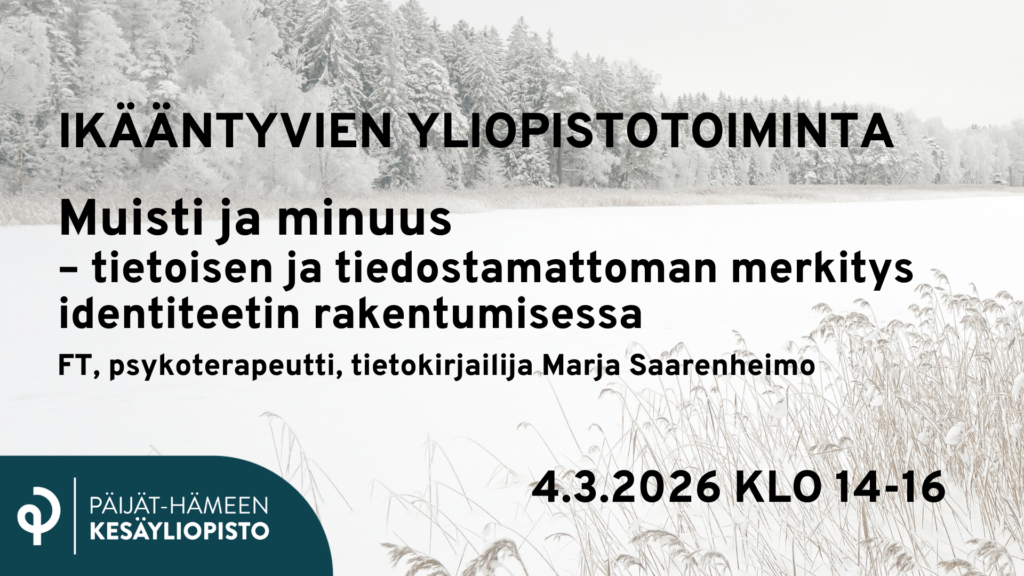 Ikääntyvien yliopiston mainos.