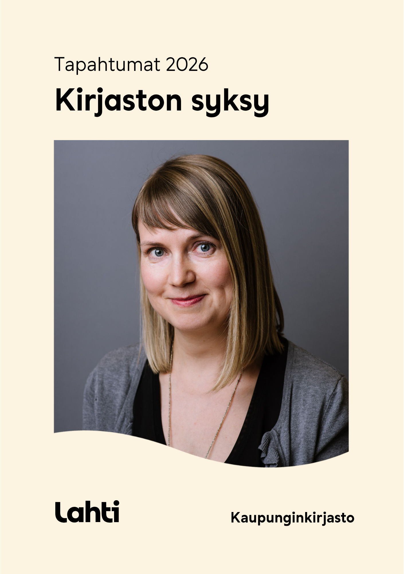 tapahtumaesitteen kansi kannessa kirjailija HelenaSteen 